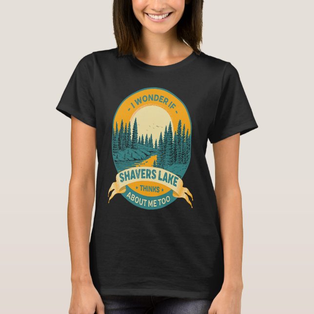 Camiseta Pesca en el lago Camping Lago Vacacional Shavers L (Anverso)