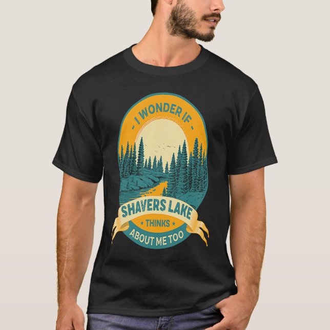 Camiseta Pesca en el lago Camping Lago Vacacional Shavers L (Anverso)