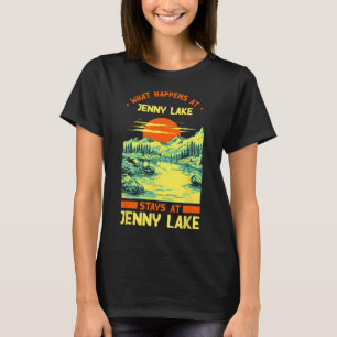 Camiseta Pesca en el lago Camping Vacaciones Jenny Lake