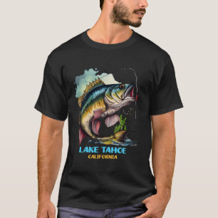 Camiseta Pesca en el lago Tahoe California Pescador Gear Fi