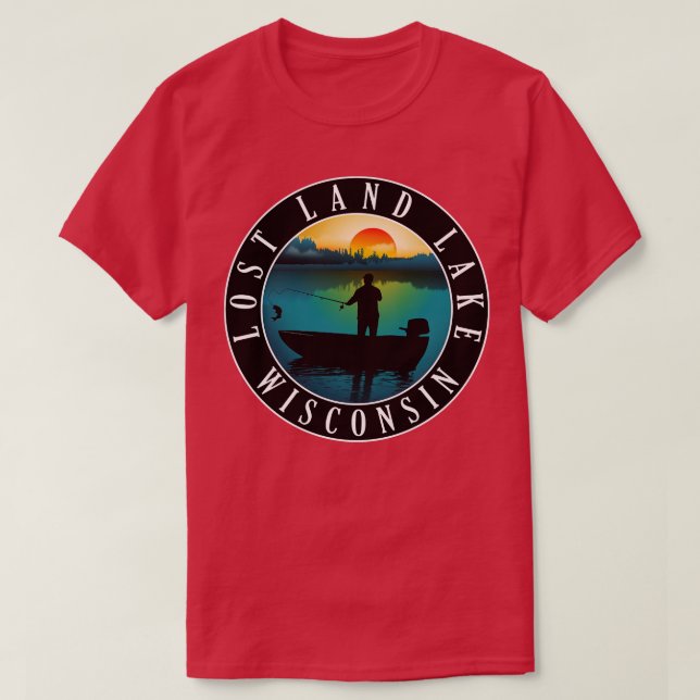 Camiseta Pesca en el lago Wisconsin (Diseño del anverso)