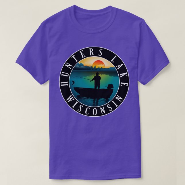 Camiseta Pesca en el lago Wisconsin (Diseño del anverso)