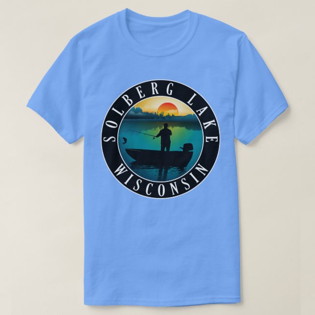 Camiseta Pesca en el lago Wisconsin de Solberg (Diseño del anverso)
