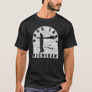 Camiseta Pesca en hielo de Bass Lake Michigan