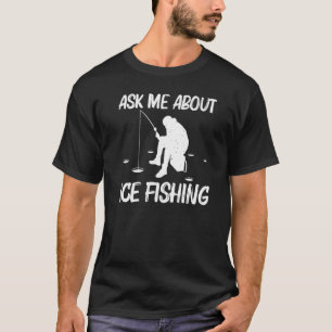 Camiseta Pesca en hielo para hombres mujeres pescador de ag