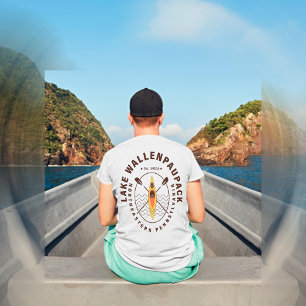 Camiseta Pesca en kayak del lago Wallenpaupack Pennsylvania