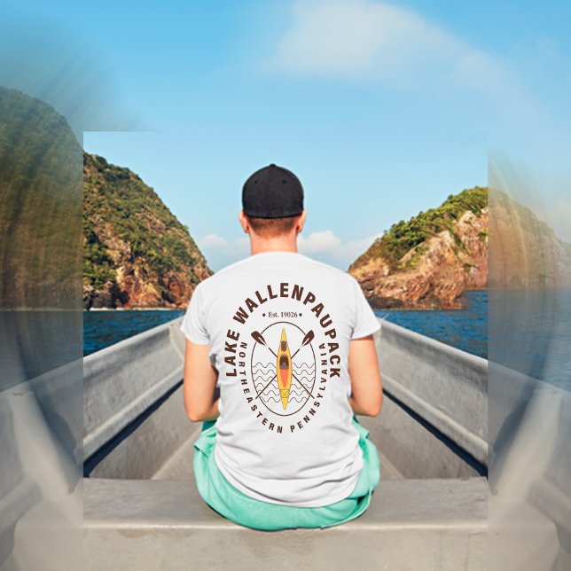 Camiseta Pesca en kayak del lago Wallenpaupack Pennsylvania (Subido por el creador)