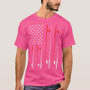 Camiseta Pesca en la marea de la bandera de los Estados Uni