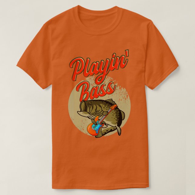 Camiseta Pesca en lata tocando guitarra enredado pescador n (Diseño del anverso)