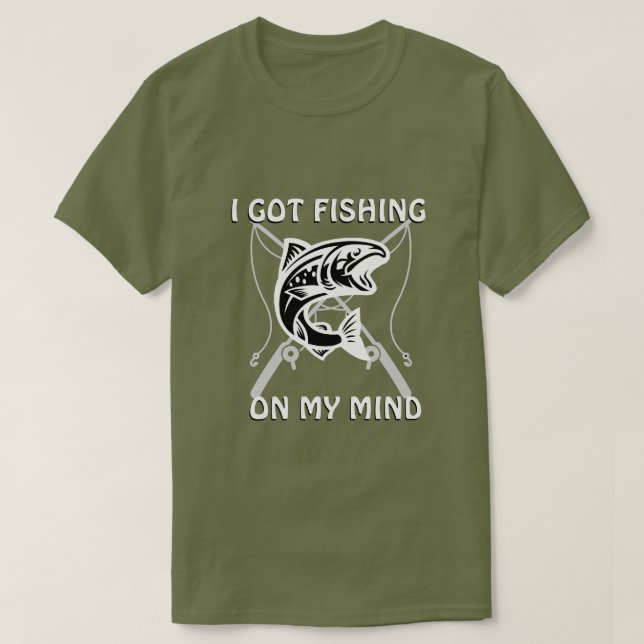 CAMISETA PESCA EN MI MENTE (Diseño del anverso)