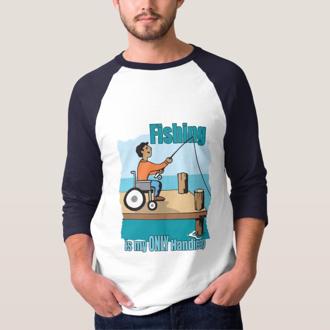 Camiseta Pesca en silla de ruedas de Handicap (Anverso)