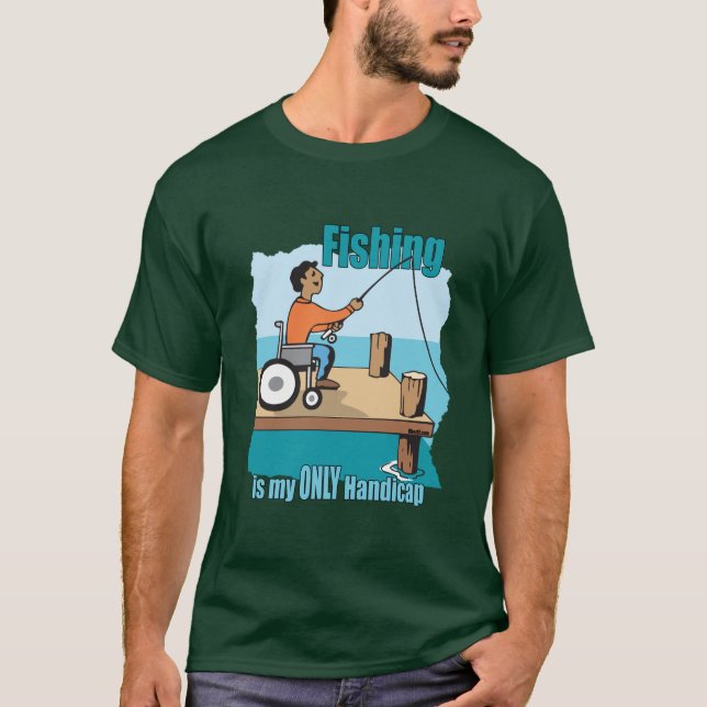 Camiseta Pesca en silla de ruedas de Handicap (Anverso)