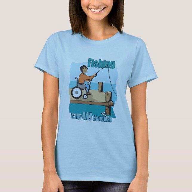 Camiseta Pesca en silla de ruedas de Handicap (Anverso)