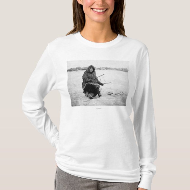 Camiseta Pesca esquimal del hielo en Nome, fotografía de (Anverso)