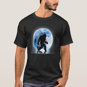 Camiseta Pesca Estúpida Luna Azul Y Molde Para Ropa Masculi