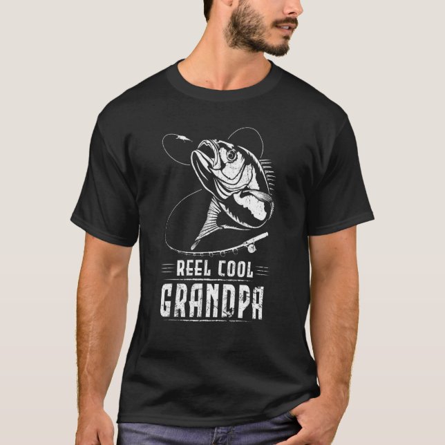 Camiseta Pesca familiar de abuelo de Guay Reel para hombres (Anverso)