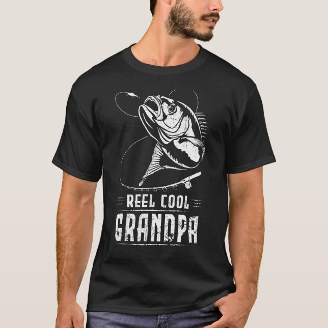 Camiseta Pesca familiar de abuelo de Guay Reel para hombres (Anverso)