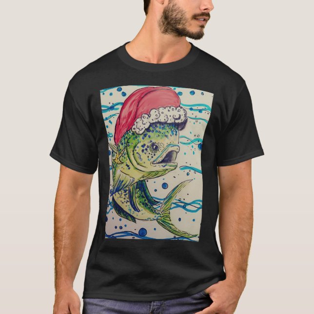 Camiseta Pesca Feliz Navidad (Anverso)
