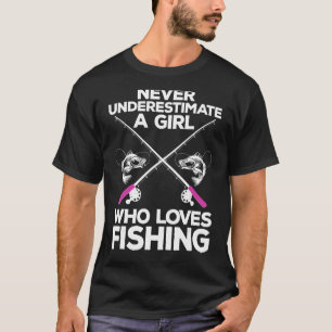 Camiseta Pesca Genial Para Mujeres Chicas Pescador Cebo De 
