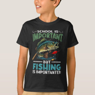 Camiseta Pesca Graciosa Para Niños Y Jóvenes Pescados Que D