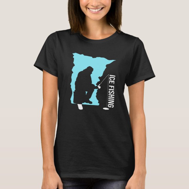 Camiseta Pesca Gráfica Pesca De Hielo Pescador De Hielo (Anverso)