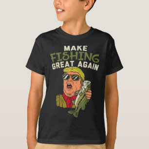 Camiseta Pesca grande de nuevo Trump divertido pescador Ang