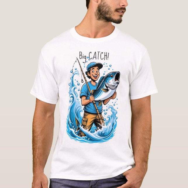 Camiseta Pesca grande de pescadores (Anverso)