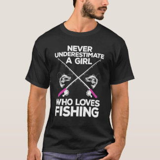 Camiseta Pesca Guay Para Mujeres Chicas Pescador Fish Lure