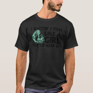 Camiseta Pesca Guay Para Mujeres Chicas Trucha Angler Bass