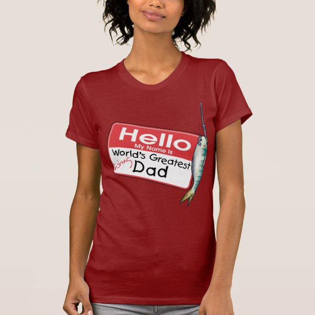 Camiseta Pesca, Hola Mi nombre es (Anverso)