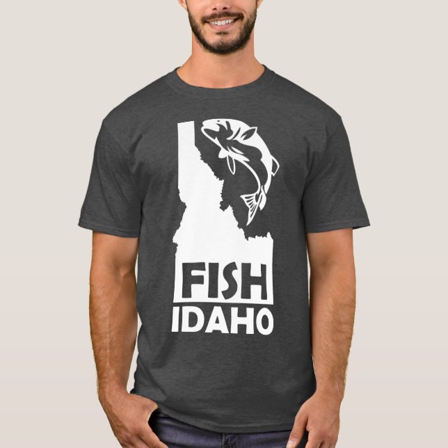 Camiseta Pesca Idaho Gráfica Graciosa Aparato de Pesca (Anverso)
