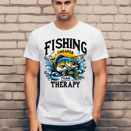Camiseta Pesca más barata que la terapia