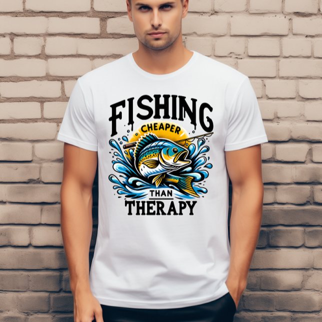 Camiseta Pesca más barata que la terapia (Subido por el creador)