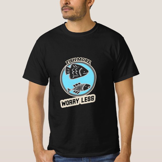 Camiseta Pesca Más Preocúpate Menos (Anverso)