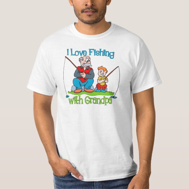 Camiseta Pesca - Me encanta pescar con el abuelo (Anverso)