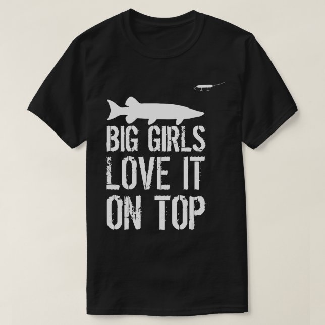 Camiseta Pesca Musculosa A Los Grandes Chicas Les Encanta E (Diseño del anverso)