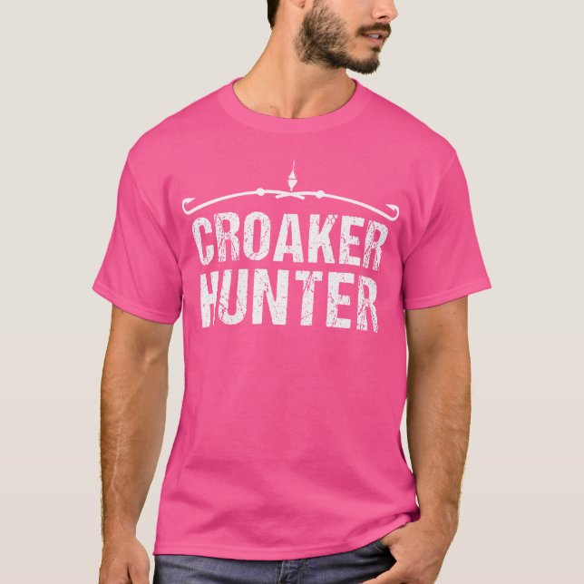 Camiseta Pesca Para Hombres Cazadores De Croaker (Anverso)
