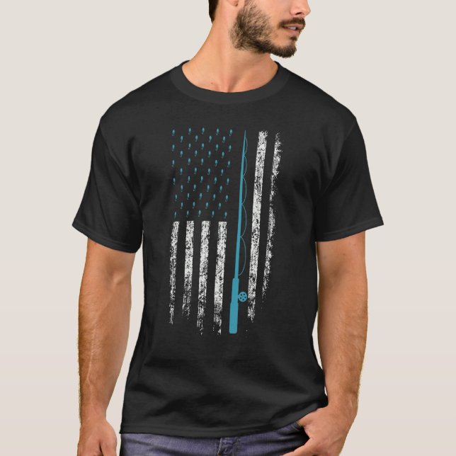 Camiseta Pesca Para Hombres Con Pena De Pena De Pabellón De (Anverso)