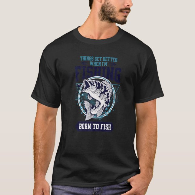 Camiseta Pesca Para Hombres Pescador De Bass Master Bai (Anverso)