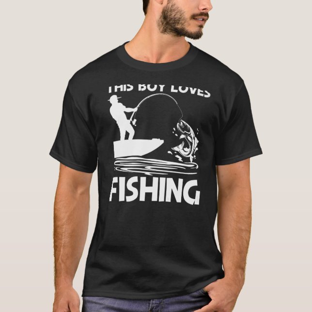 Camiseta Pesca Para Niños Pescadores Barcos De Barco (Anverso)