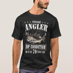 Camiseta Pesca por 70 años Pescador de 70 años 1953 2