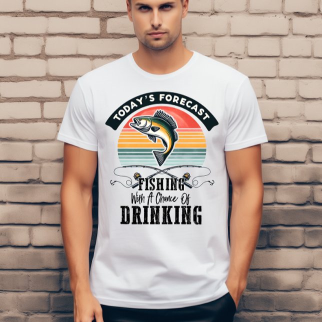 Camiseta Pesca prevista de hoy con posibilidad de beber (Subido por el creador)