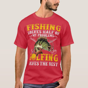 Camiseta Pesca Resuelve la Mitad De Mis Problemas Golfiando