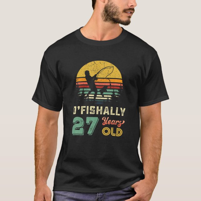 Camiseta Pesca Retro 27 Cumpleaños De 27 Pescadores C (Anverso)