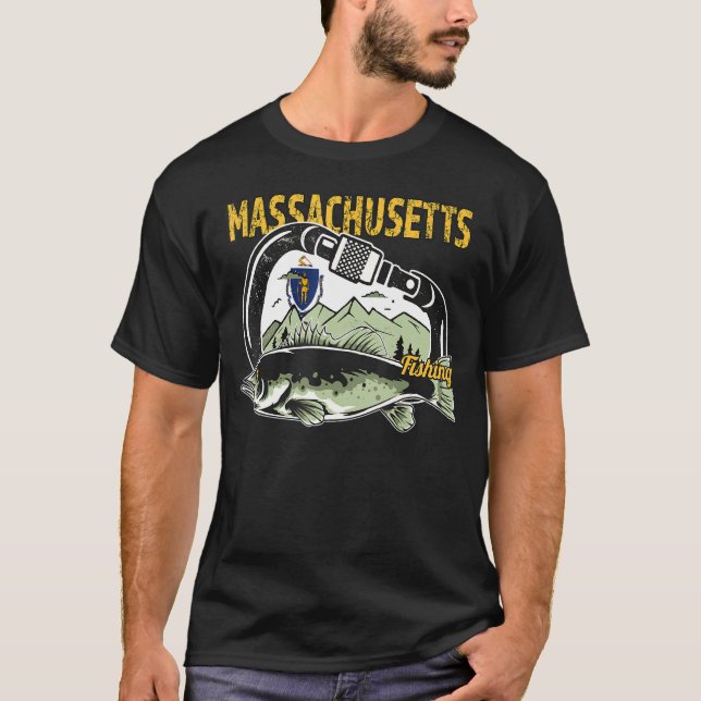 Camiseta Pesca Retro Carabiner Massachusetts (Anverso)