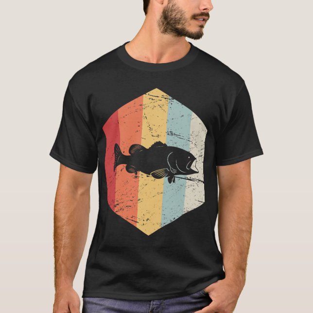 Camiseta Pesca Retro de Lubina (Anverso)