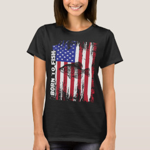 Camiseta Pesca Retro Nacida En Pescados Hombres Mujeres Cra