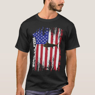 Camiseta Pesca Retro Nacida En Pescados Hombres Mujeres Pec