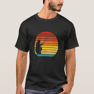 Camiseta Pesca Retro Vintage 60s 70s Atardecer Pez Salvaje