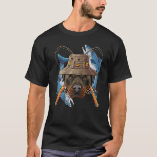 Camiseta Pesca Rottweiler Pescador al aire libre Perro Cute